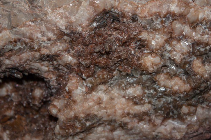 Garnet-encrusted ceiling in Wind Cave.