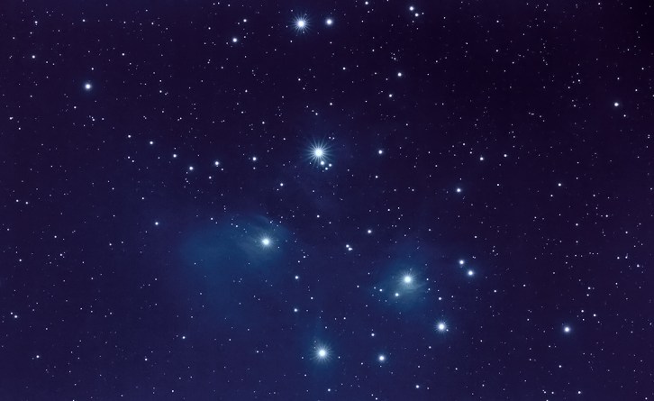 My first attempt at imaging the Pleiades. Imaged with the EF 600mm f/4 L II, Orion Atlas EQ-G, Orion SSAG guider, BackyardEOS, DeepSkyStacker, and Photoshop.
